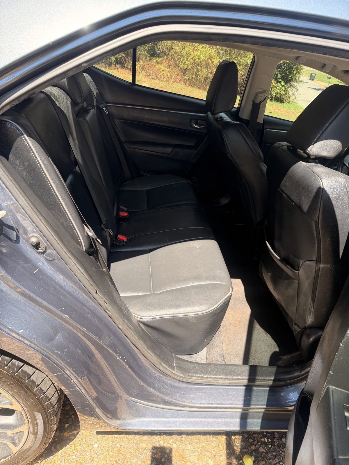 Toyota Corolla back seat clean after detailing
